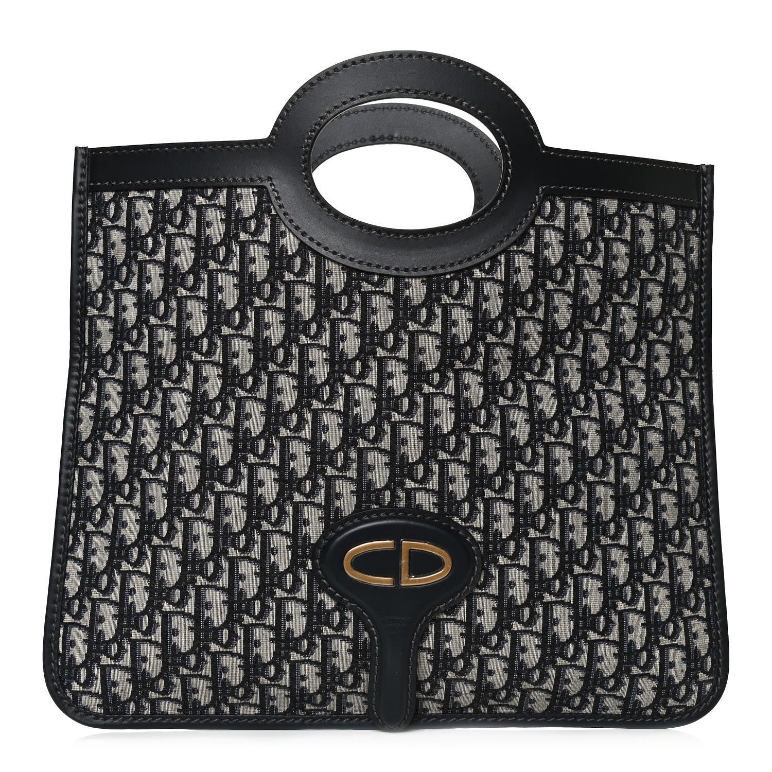 Christian Dior Oblique Fold Over Clutch Blue 1 of 14