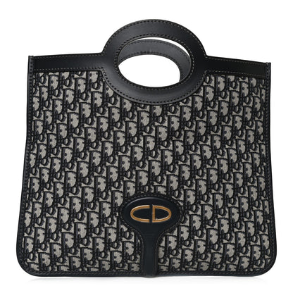 Christian Dior Oblique Fold Over Clutch Blue 1 of 14
