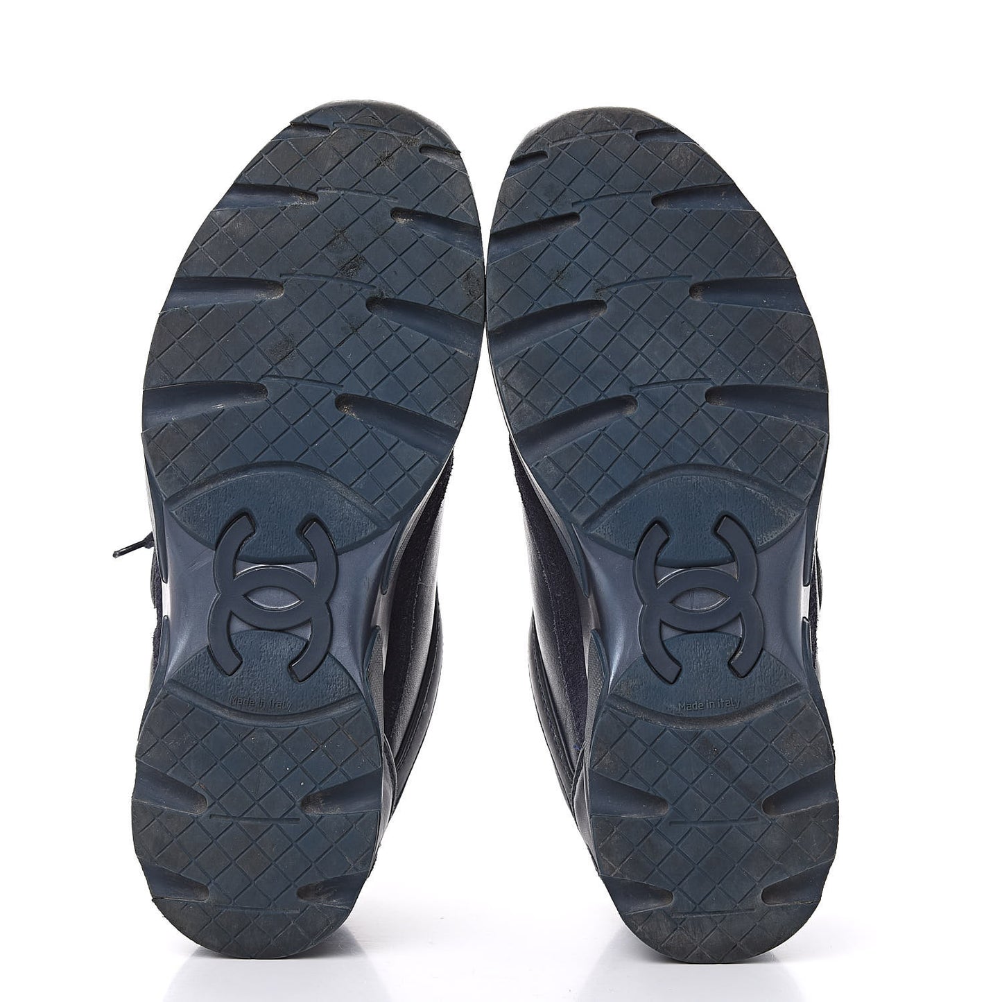 Suede Calfskin CC Sneakers 36 Blue
