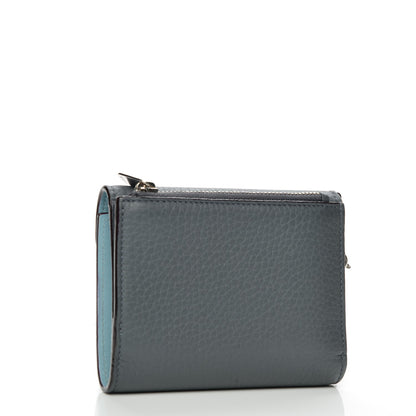 Christian Dior Bullcalf Diorissimo Medium Envelope Wallet Grey Blue 3 of 8