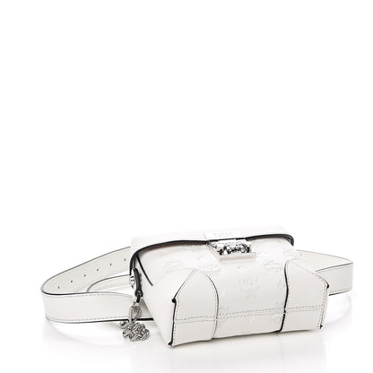 MCM Calfskin Ottomar Monogram Soft Berlin Belt Bag White 3 of 9