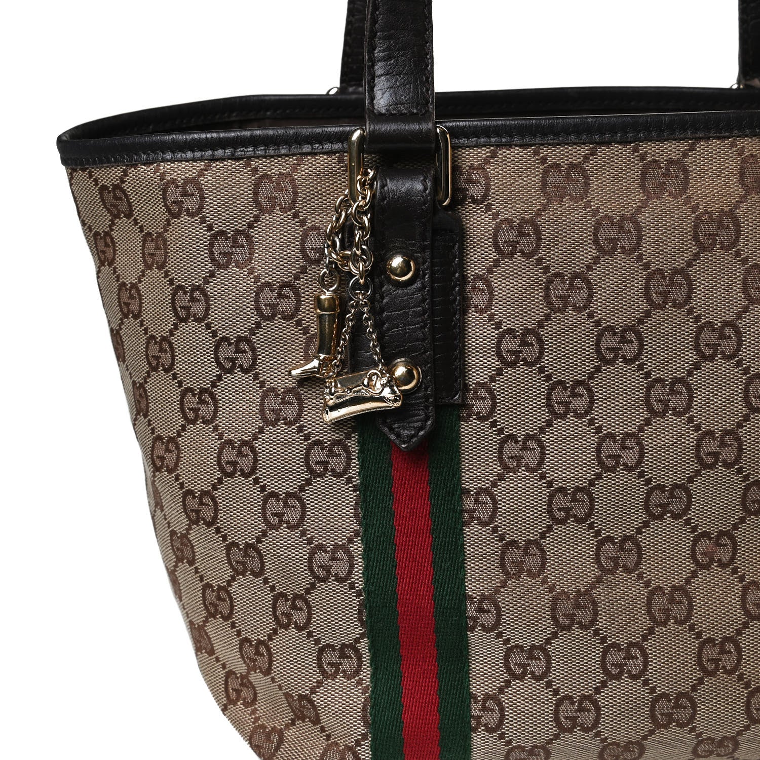 Gucci Monogram Medium Jolicoeur Tote Dark Brown 14 of 20