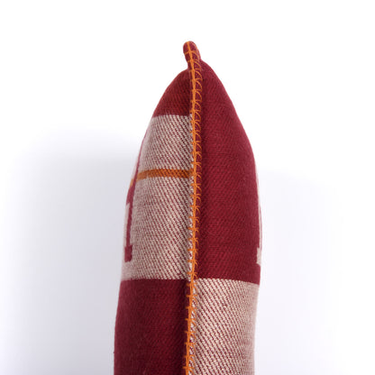 Hermes Cashmere Avalon Rocabar Pillow Rouge H 3 of 4