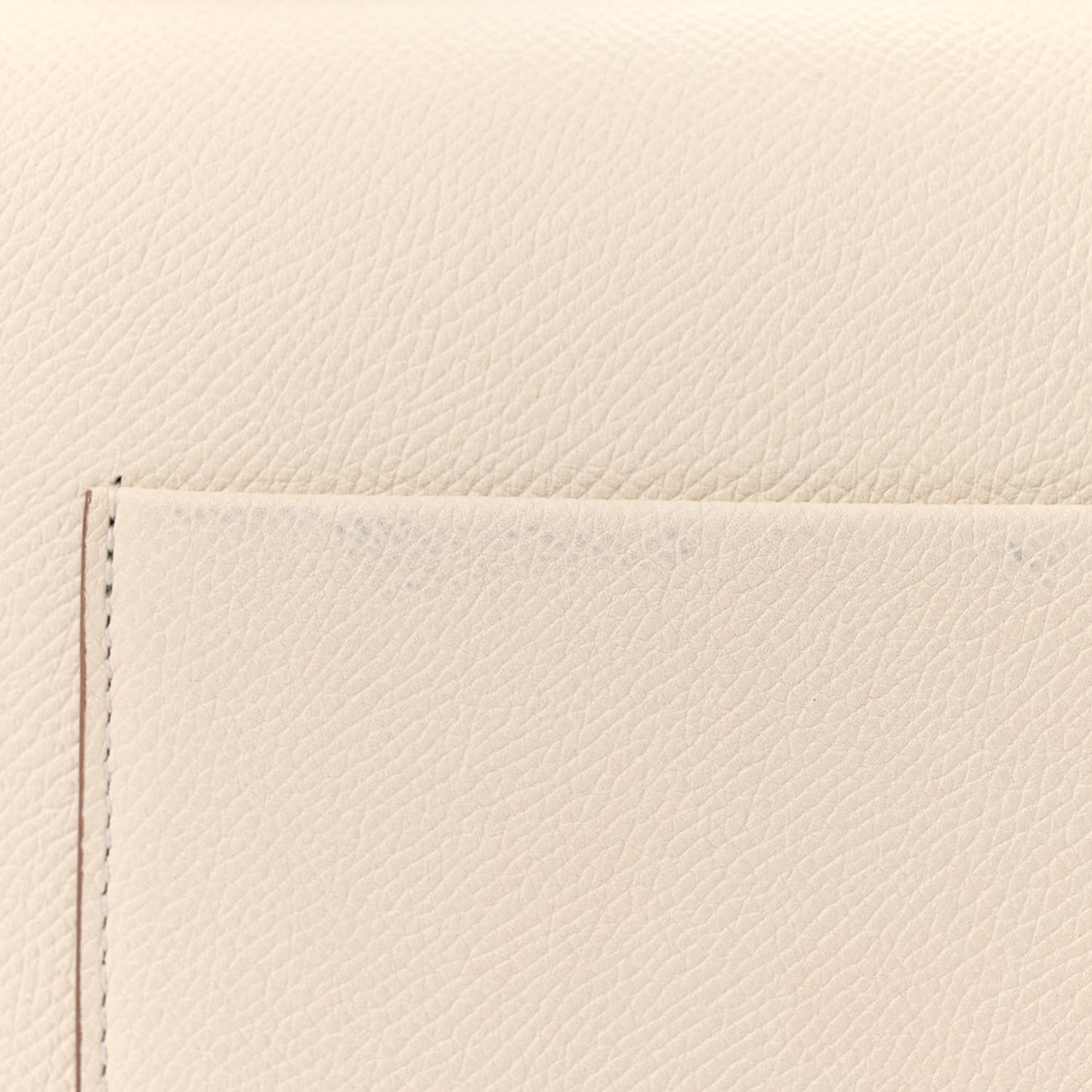 Grained Calfskin Small Trotteur White