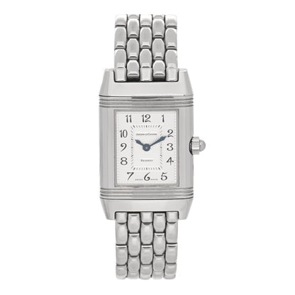 Jaeger-LeCoultre Stainless Steel Diamond Mother of Pearl 20mm Reverso Classic Duetto Manual Winding Watch 266.882.443 1 of 7