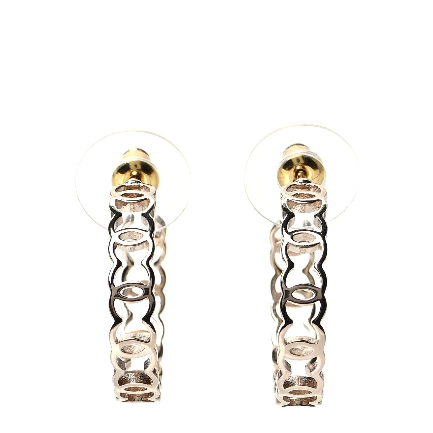 Chanel Metal CC Hoop Earrings Gold 1 of 5