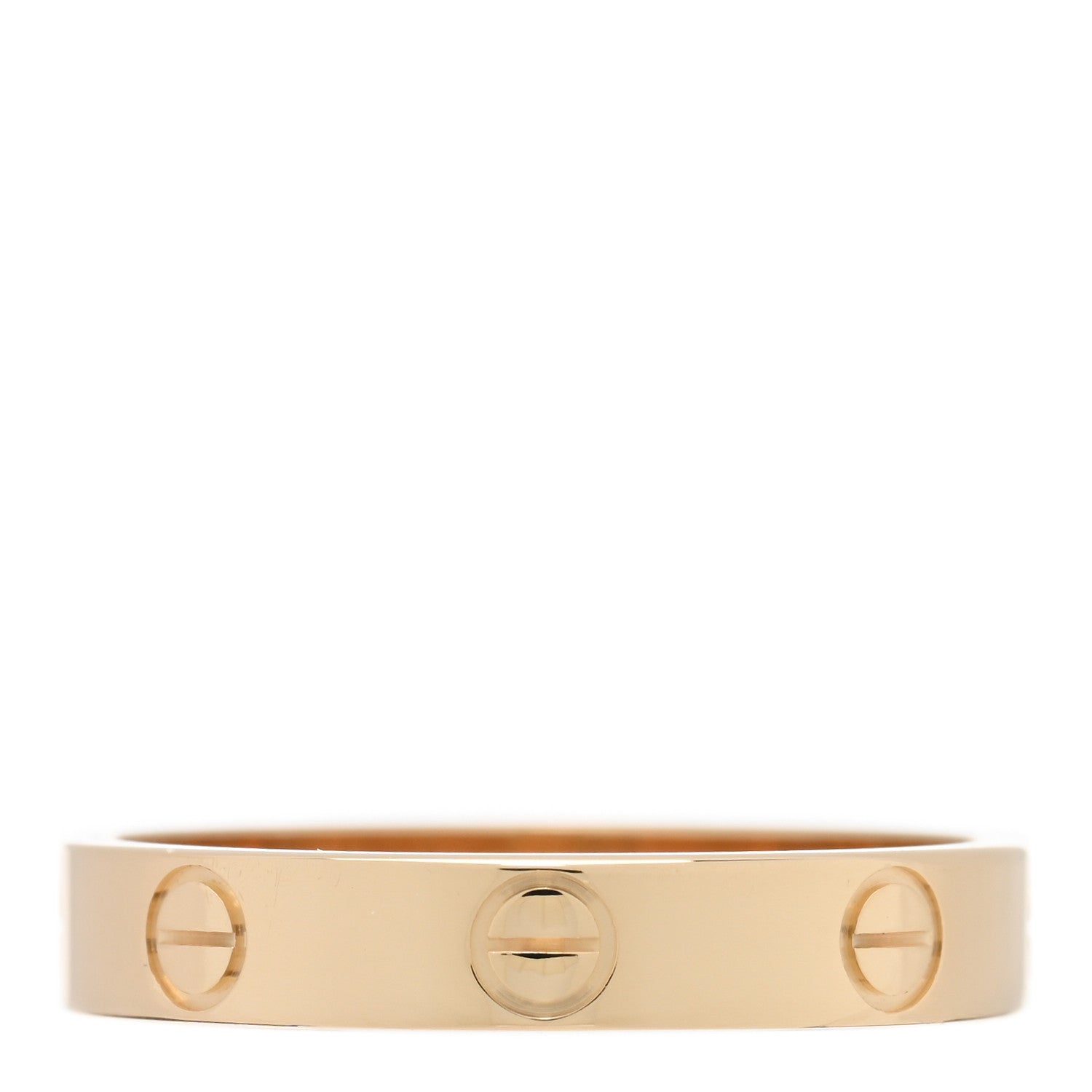 Cartier 18K Yellow Gold 3.5mm LOVE Wedding Band Ring 56 7.5 3 of 5