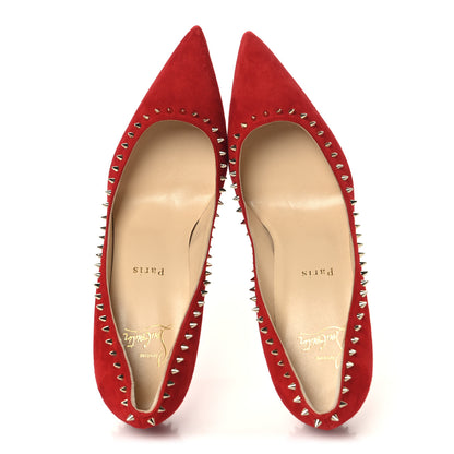 Christian Louboutin Veau Velours Anjalina 85 Pumps 38 Loubi 2 of 9