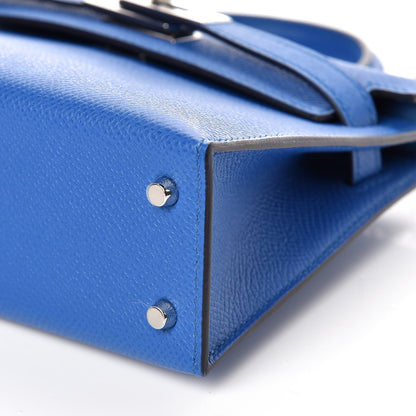 Hermes Epsom Mini Kelly Sellier 20 Bleu Zellige 6 of 11