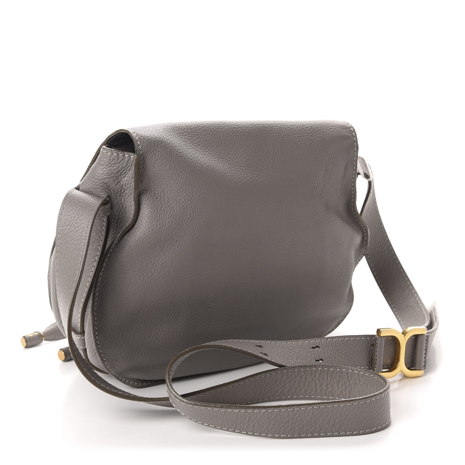 Chloe Calfskin Medium Marcie Round Crossbody Bag Cashmere Grey 3 of 10