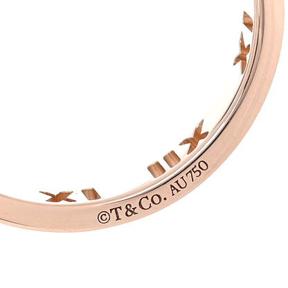Tiffany 18K Rose Gold Diamond Atlas Pierced Ring 53 6.5 4 of 5