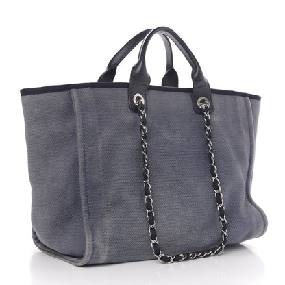 Chanel Canvas Medium Deauville Tote Blue 3 of 10