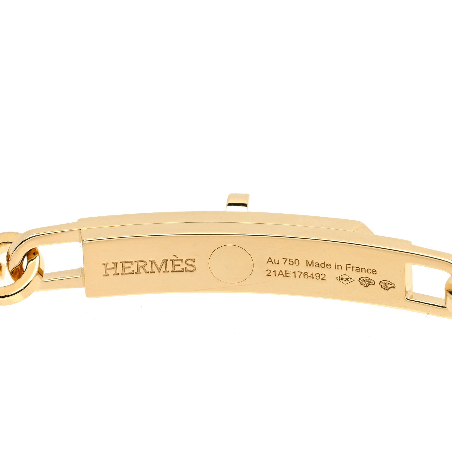 Hermes 18K Yellow Gold Diamond Pave Kelly Chaine Choker Necklace 5 of 6