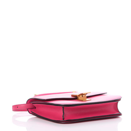 Celine Box Calfskin Medium Classic Box Flap Bag Hibiscus 4 of 8