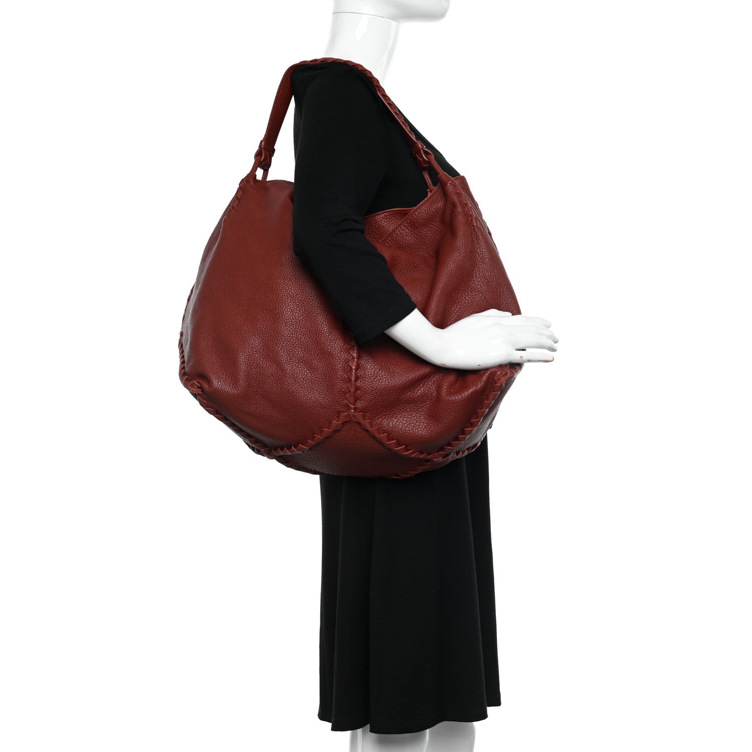 Bottega Veneta Washed Cervo Deerskin Large Hobo Brique 2 of 11