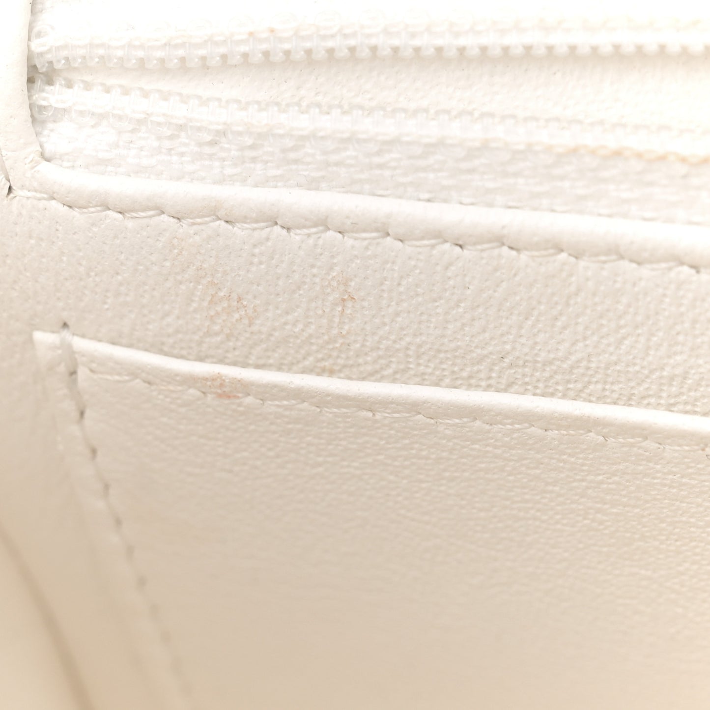 Lambskin Quilted Mini Rectangular Flap White