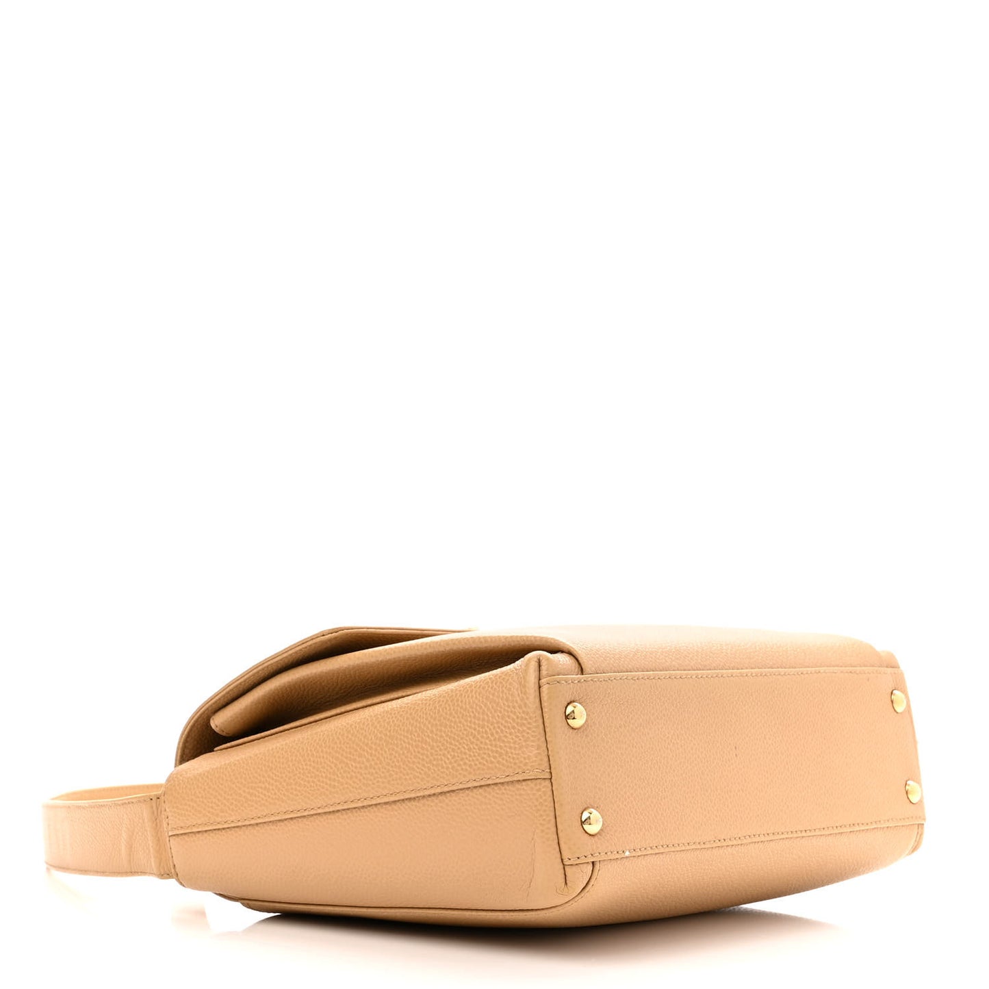 Caviar Flap Shoulder Bag Beige
