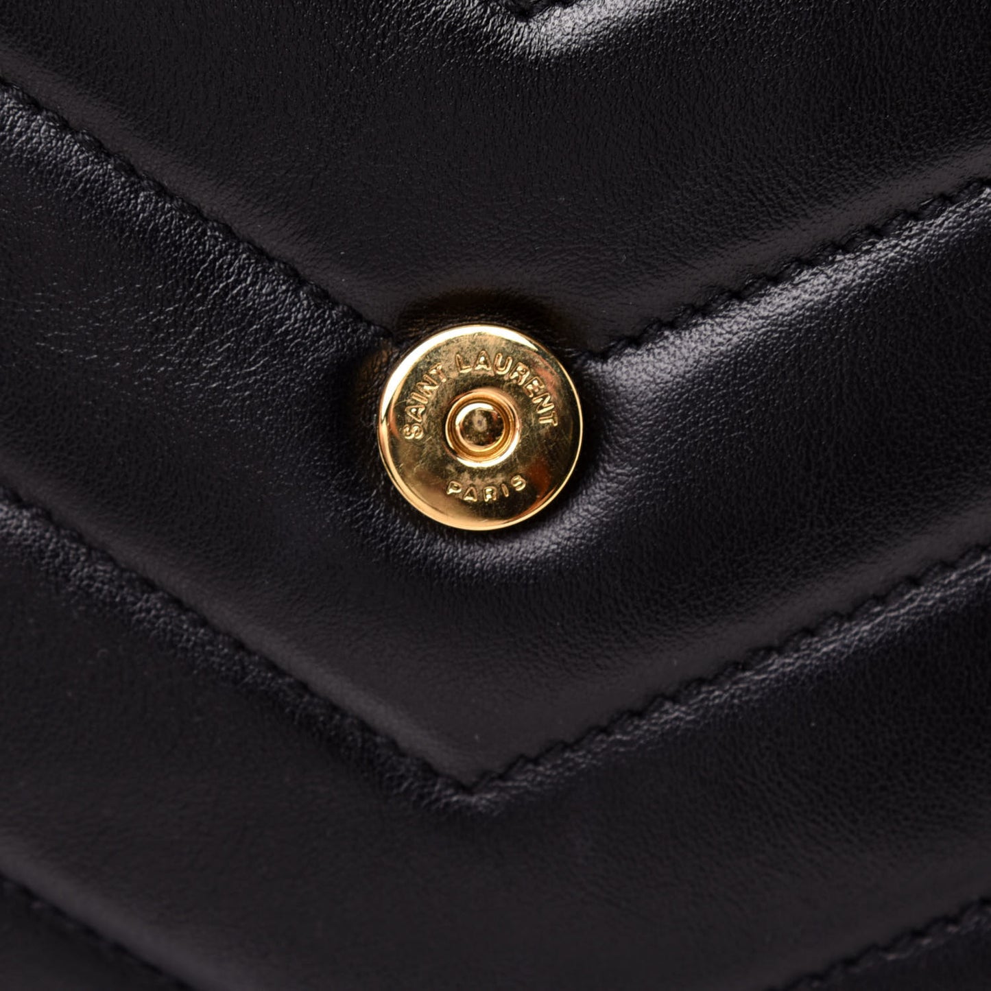 Calfskin Y Quilted Monogram Toy Loulou Crossbody Bag Black