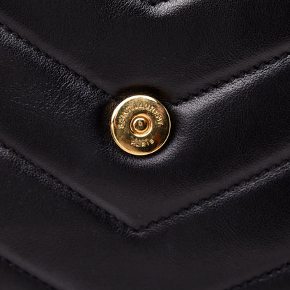 Saint Laurent Calfskin Y Quilted Monogram Toy Loulou Crossbody Bag Black 13 of 17