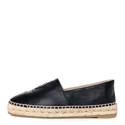 Chanel Lambskin CC Espadrilles 37 Black 1 of 10