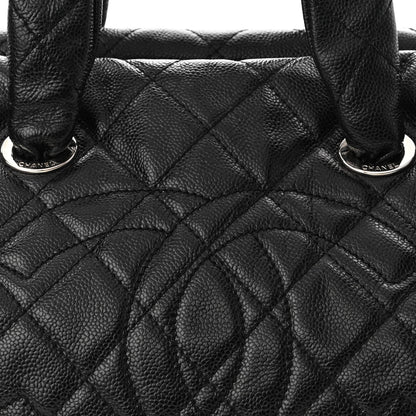 Chanel Caviar Quilted CC Timeless Bowler Black 8 of 10