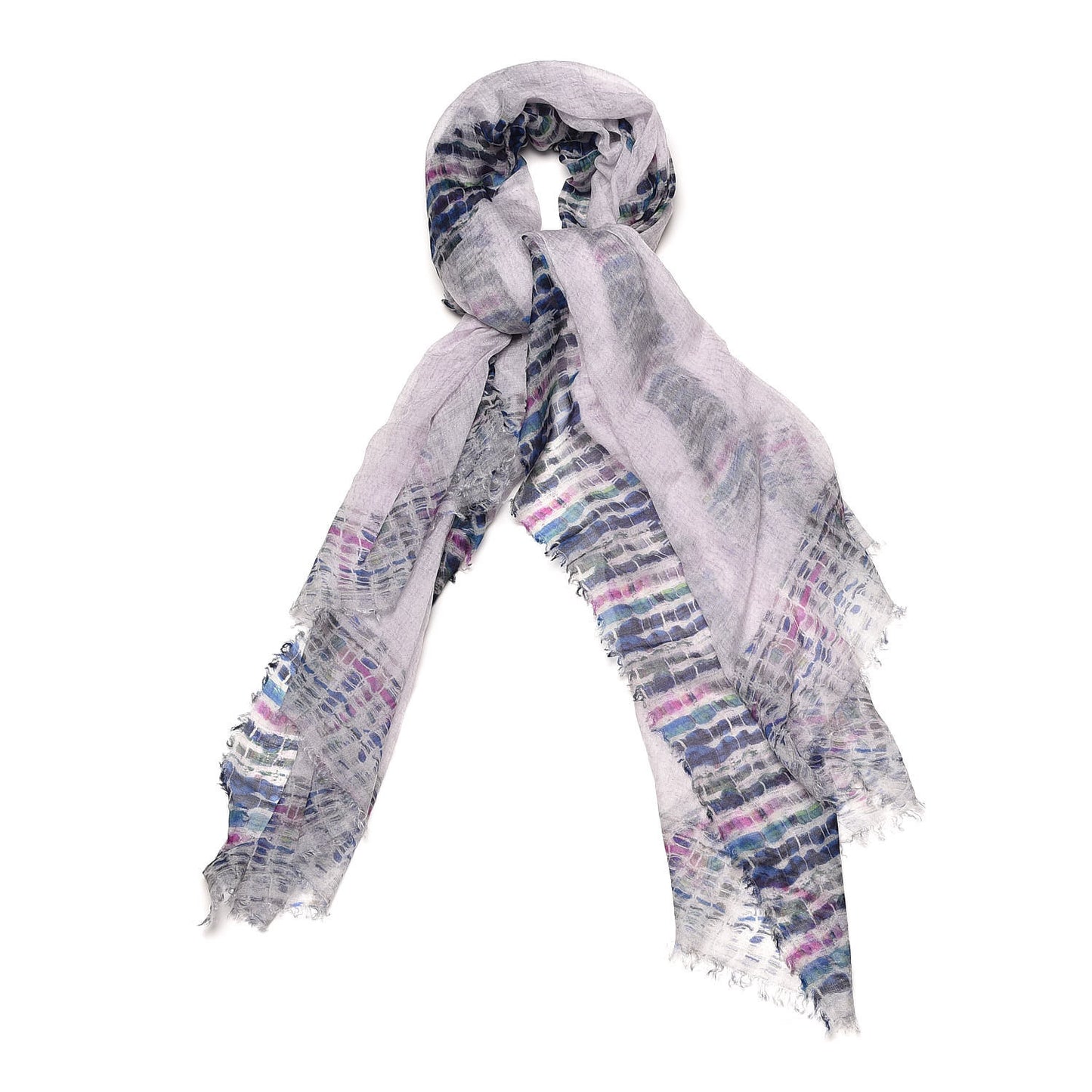 Cashmere Silk CC Scarf Purple Navy