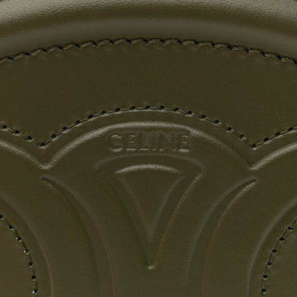 Celine Smooth Calfskin Cuir Small Triomphe Oval Purse Crossbody Dark Olive 10 of 13