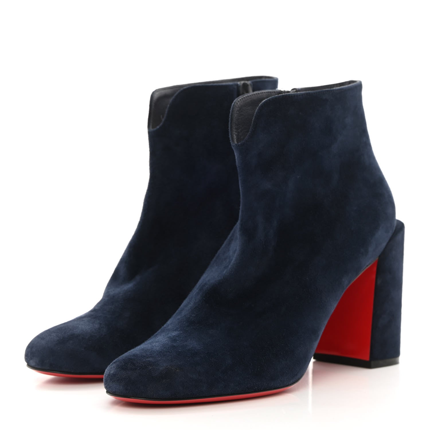 Christian Louboutin Suede Castarika Round Toe Ankle Booties 39 Nocturne 3 of 12
