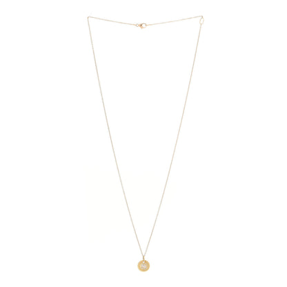 David Yurman 18K Yellow Gold Diamond Initial S Charm Necklace 2 of 5