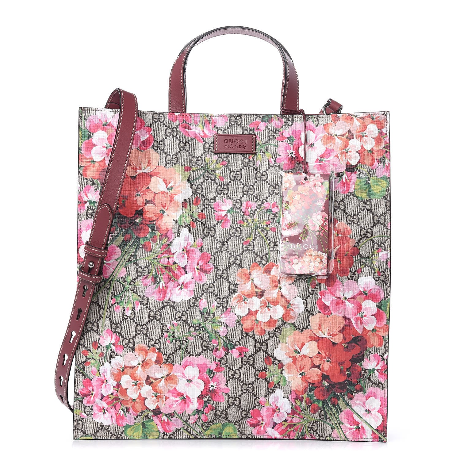 Gucci Soft GG Supreme Monogram Blooms Vertical Tote Beige Multicolor Dry Rose 1 of 11