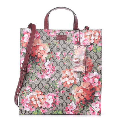 Gucci Soft GG Supreme Monogram Blooms Vertical Tote Beige Multicolor Dry Rose 1 of 11
