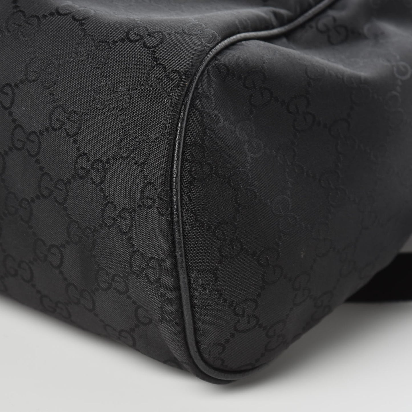 Nylon Monogram Slim Backpack Black