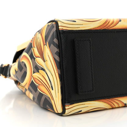Versace X FENDI Grained Calfskin Fendace La Medusa Medium Top Handle Bag Black Multicolor 8 of 10