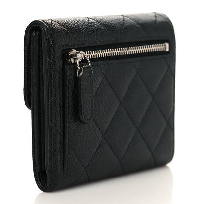 Chanel Caviar Quilted Compact Flap Wallet Black 3 of 7