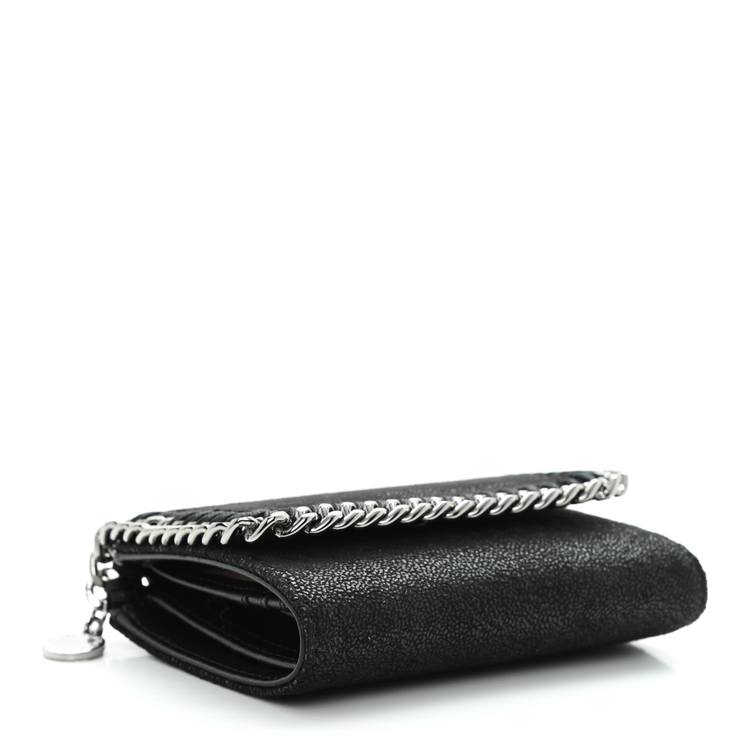Stella McCartney Shaggy Deer Small Falabella Flap Wallet Black 4 of 8
