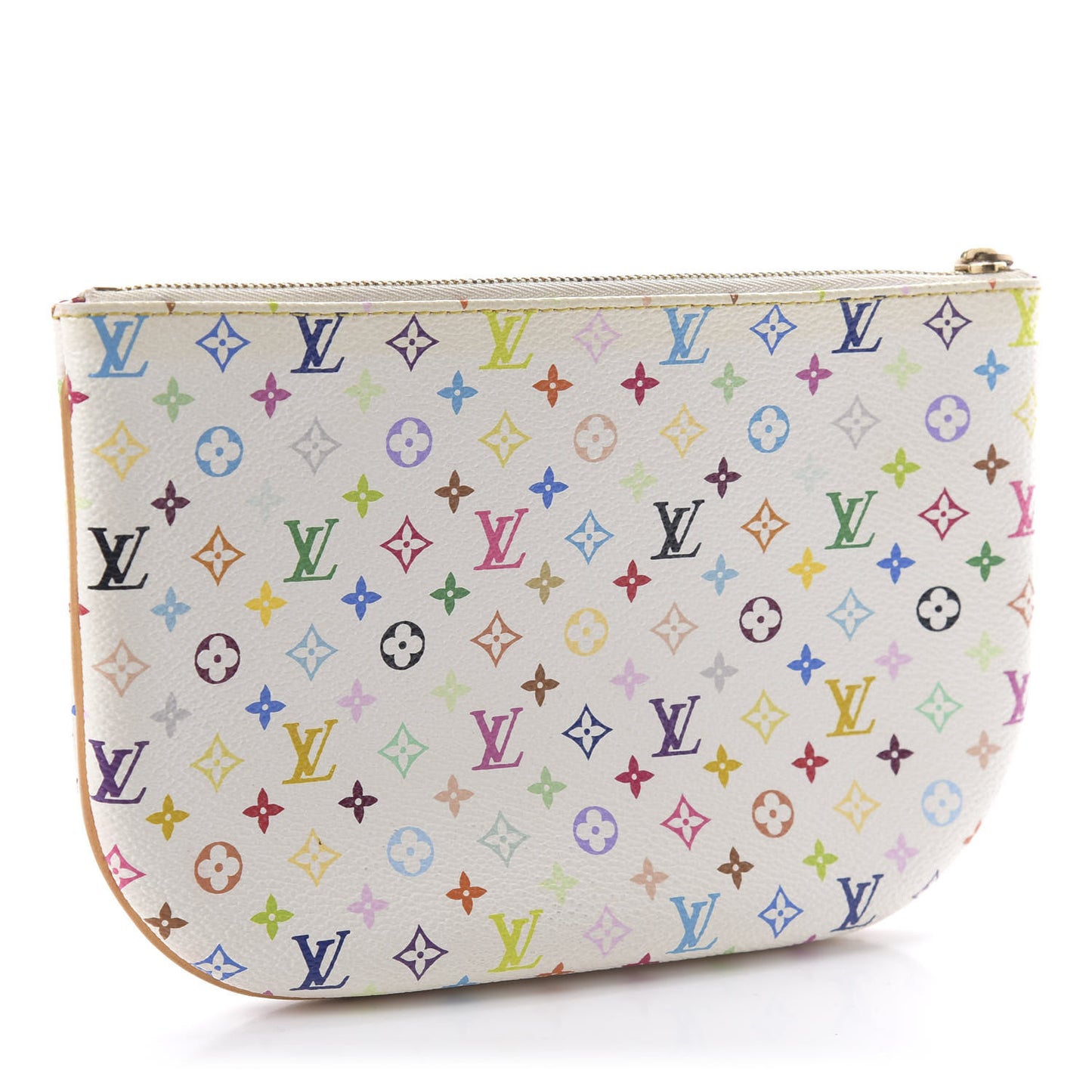 Monogram Multicolor Pochette Plate GM White