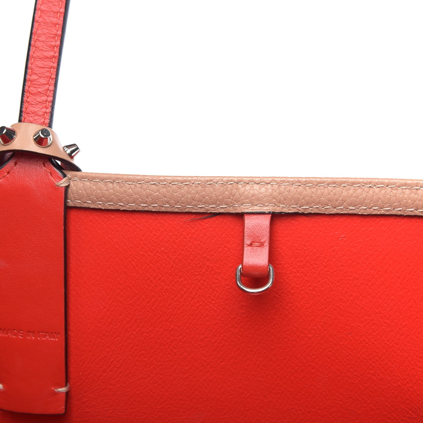 Calfskin Spikes East West Cabata Tote Nude