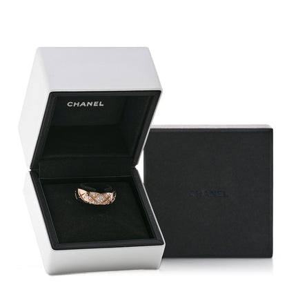 Chanel 18K Beige Gold Diamond Small Coco Crush Ring 55 7.25 9 of 9