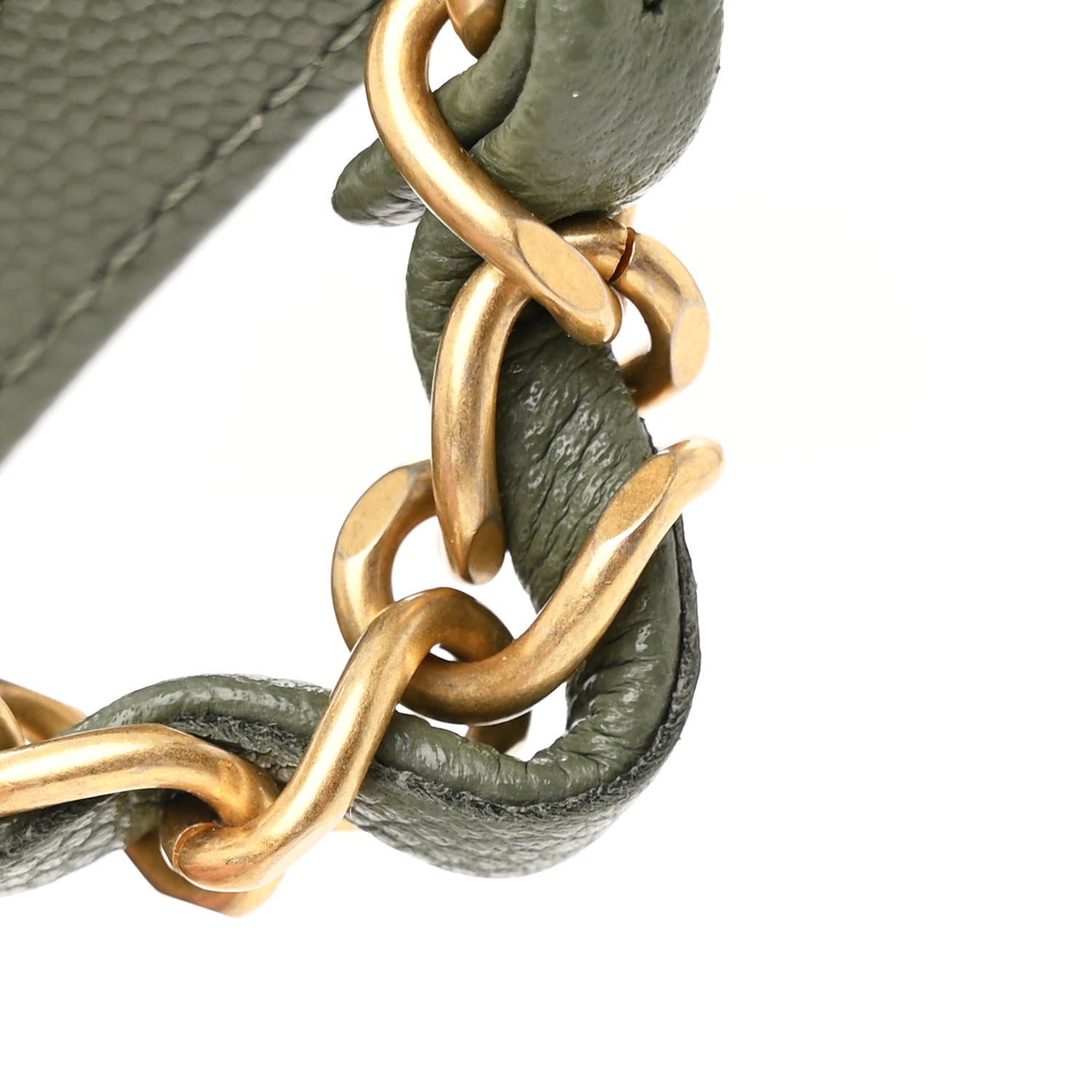Chanel Shiny Caviar Quilted Mini Flap Khaki 11 of 11