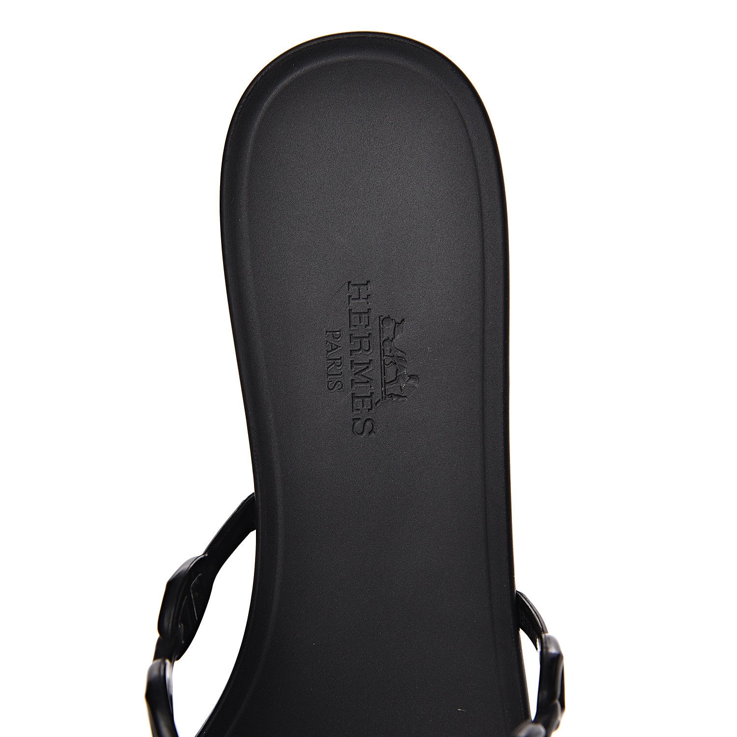 Hermes Rubber Chaine d'Ancre Rivage Sandals 37 Black 6 of 8