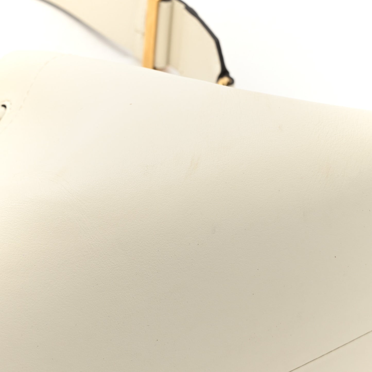 Soft Shiny Calfskin Bon Bon East West Bucket Bag Latte