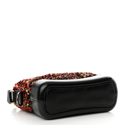 Chanel Sequin Calfskin Small Gabrielle Hobo Red Black 4 of 12