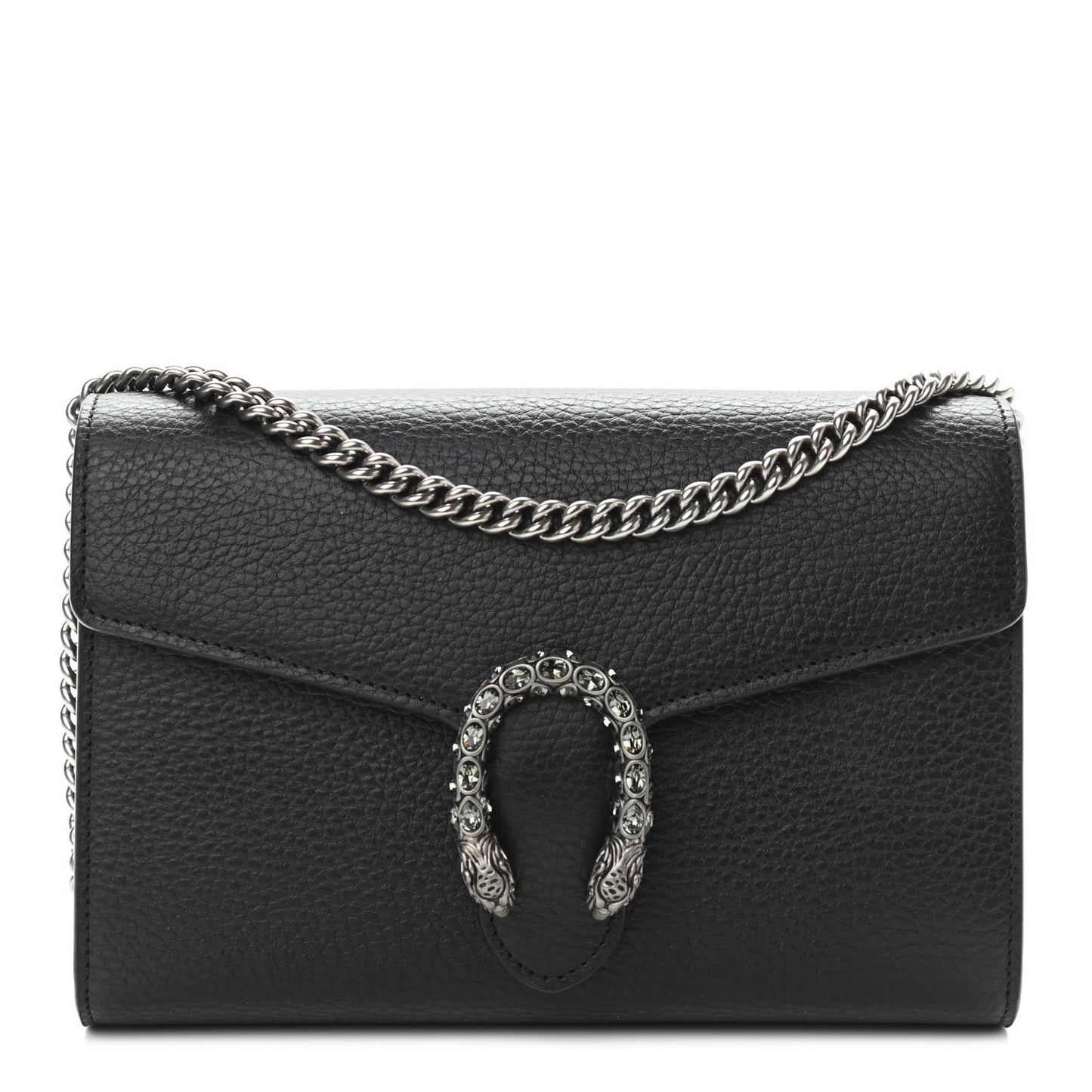 Calfskin Mini Dionysus Chain Wallet Black