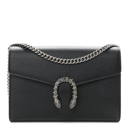 Gucci Calfskin Mini Dionysus Chain Wallet Black 1 of 10