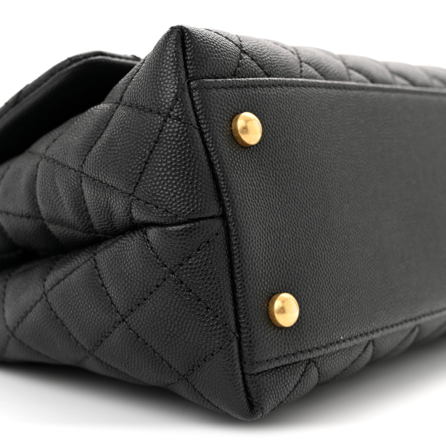 Chanel Caviar Quilted Small Coco Handle Flap Black 9 of 11