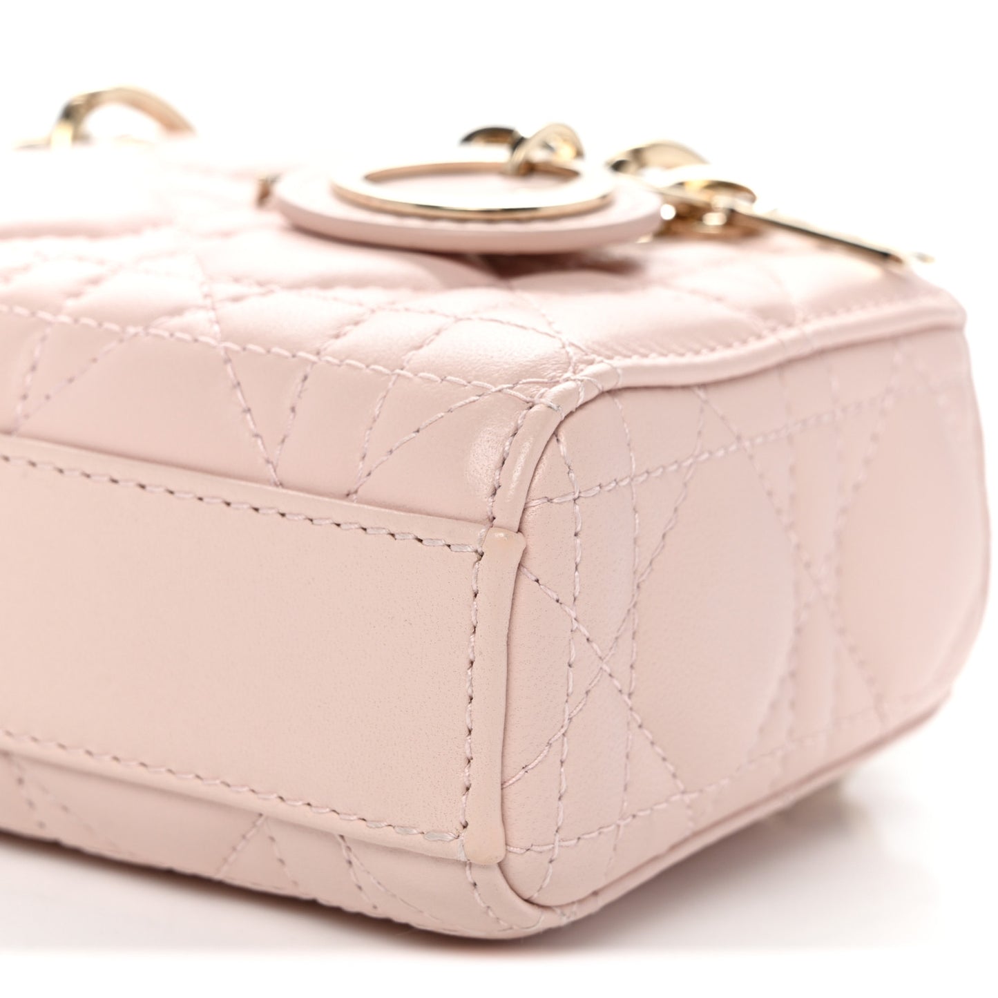 Lambskin Cannage Micro Lady D-Joy Rose Poudre