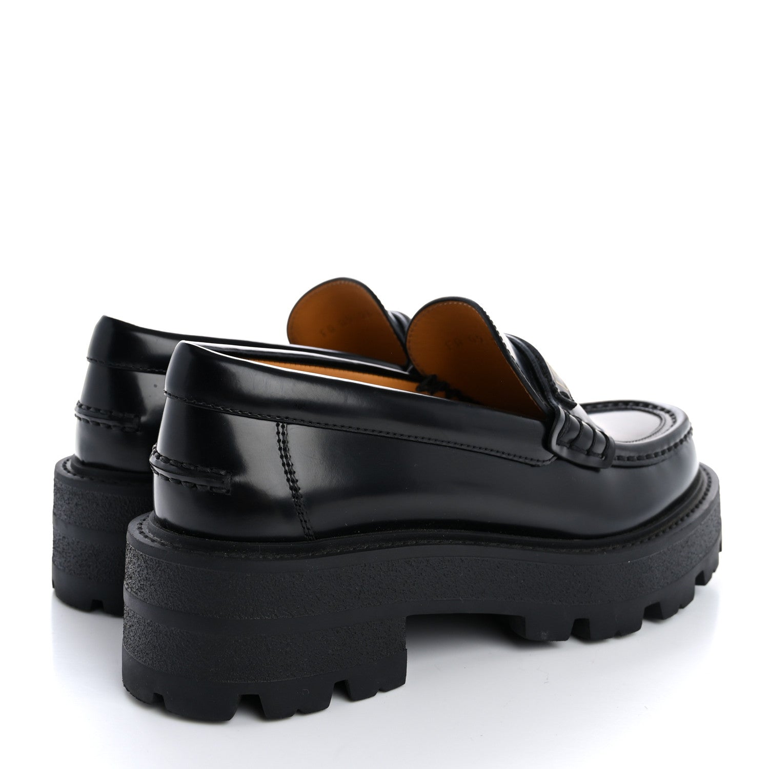 Christian Dior Brushed Calfskin Boy Platform Loafers 36 Black 5 of 10