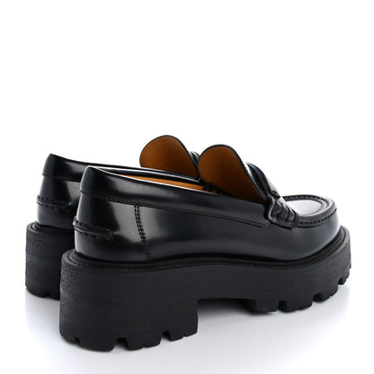 Christian Dior Brushed Calfskin Boy Platform Loafers 36 Black 5 of 10