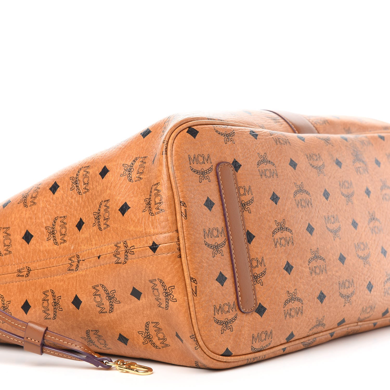 MCM Visetos Medium Liz Reversible Shopper Tote Cognac 10 of 15