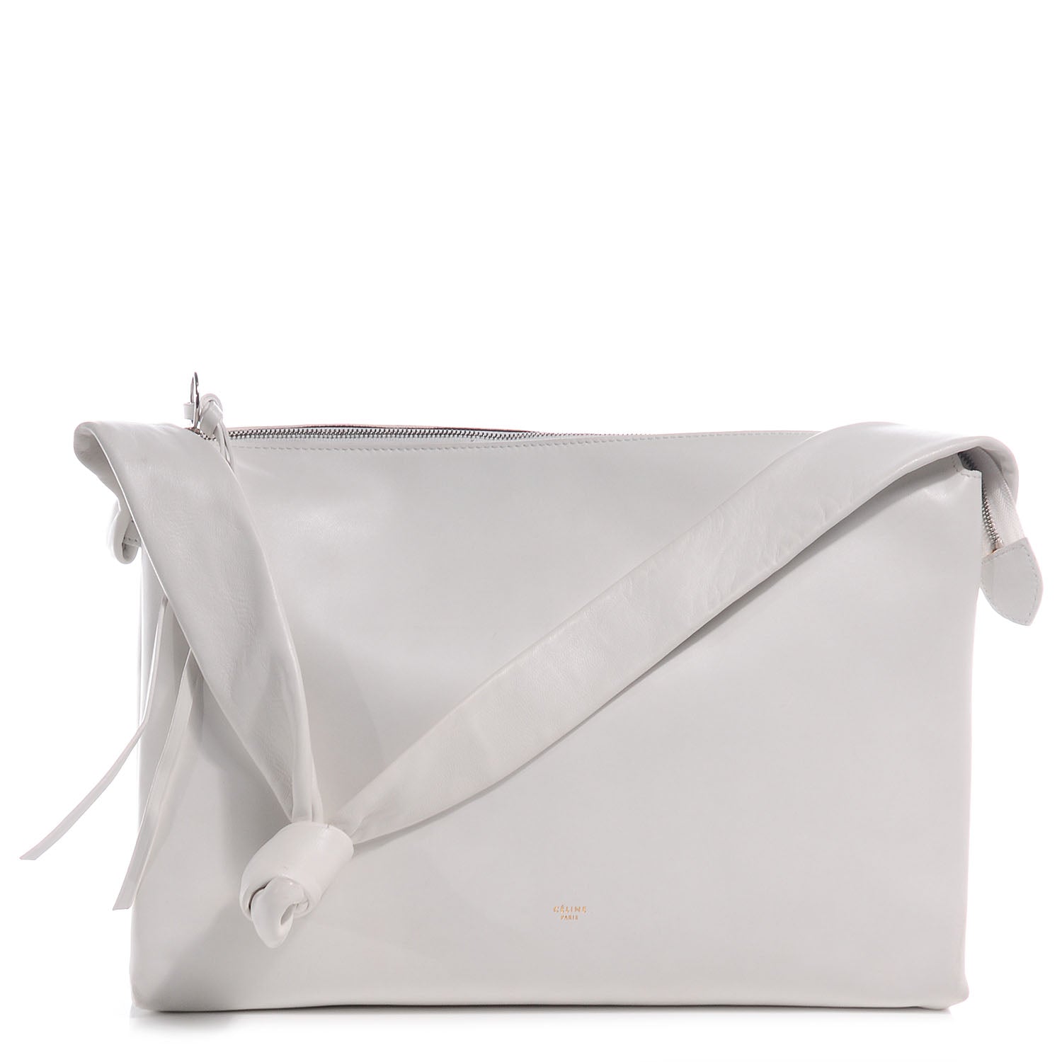Celine Lambskin Knotted Bag White 1 of 10